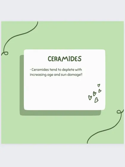 Age and sun exposure are the primary reasons for the decline in our skin's ceramide content.