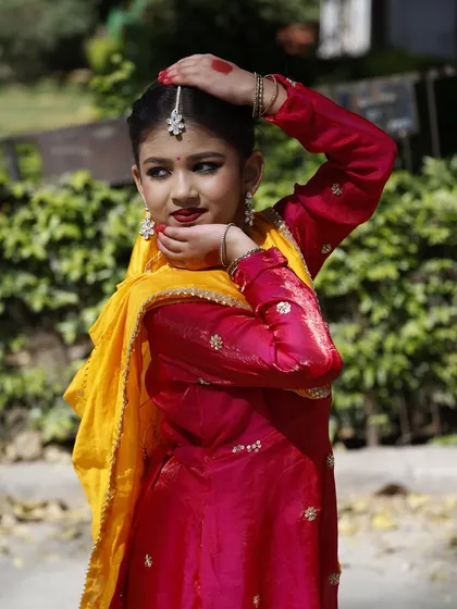 This is one of my dedicated students, Kashvi, who secured a prize at a national level competition. I choreograph specialized solo pieces for competitions, focusing on highlighting the unique strengths and expressions of each dancer.