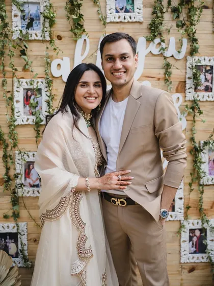 Your love story is the most important detail. We created this personalized photo wall to frame the couple with their own memories, making the decor not just beautiful, but deeply meaningful and emotional.