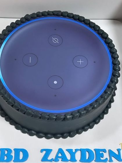 "Alexa, sing Happy Birthday!" This Amazon Alexa-themed cake is a super creative idea for the tech-lover in your life, with an edible, light-up top.