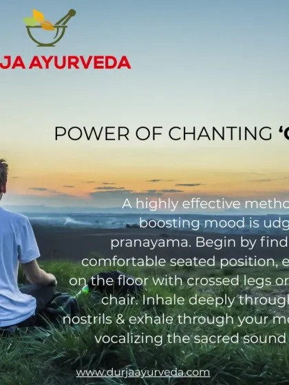 Discover the power of chanting 'OM' through Udgeeth pranayama. This simple practice of deep inhalation followed by vocalizing the sacred sound 'OM' is a highly effective method for boosting your mood and calming your mind.