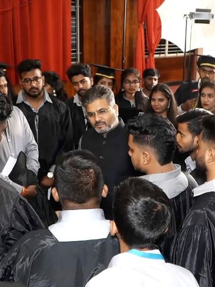 Surrounded by graduates eager to ask questions and share their thoughts. This kind of engagement is what fuels my passion for youth mentorship.