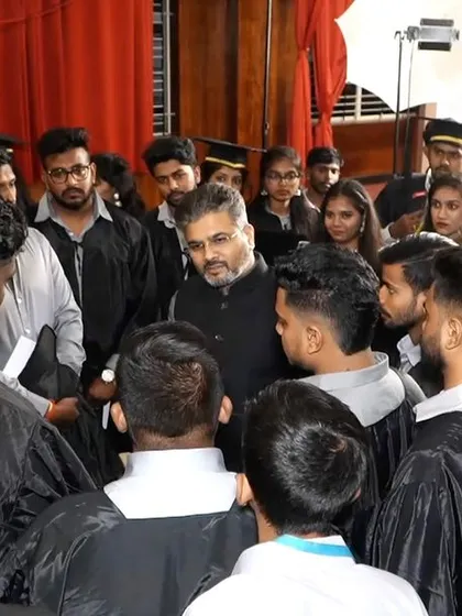 Surrounded by graduates eager to ask questions and share their thoughts. This kind of engagement is what fuels my passion for youth mentorship.