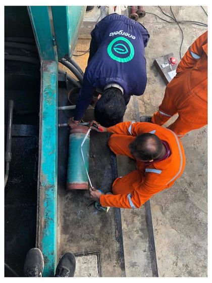 An overhead view of my engineers meticulously working on an installation. This attention to detail is a core part of my process, guaranteeing that every connection is secure and every component functions as designed for long-term reliability.
