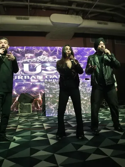 The 'Urban Gabru Band' captivating the audience with their performance.
