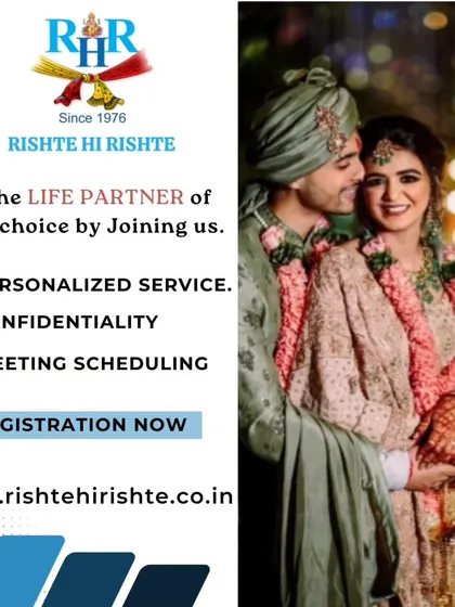 Get the life partner of your choice by joining us. We offer personalized service, complete confidentiality, and meeting scheduling to make the process smooth.