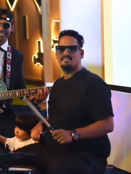 Music connects generations. A special moment where one of our youngest audience members joined our drummer during the Indian Army event.