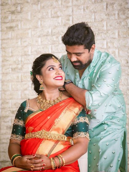 Another lovely couple shot from the baby shower. Her makeup is designed to be long lasting and picture perfect throughout the entire event.