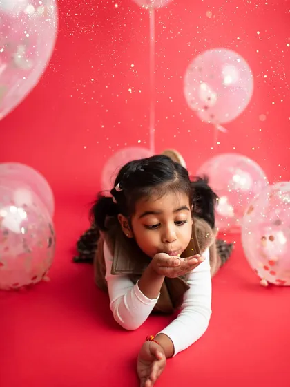 Making a wish! Blowing glitter is a magical and fun activity that always results in beautiful, dynamic photos.