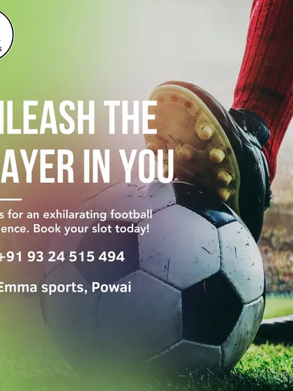 It all starts with a single step onto the field. This image captures the moment you decide to commit to your growth as a player. Join our football program in Powai to unleash your true potential and start an exhilarating journey in sports.