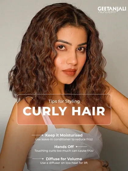 Styling curly hair requires a unique approach. We teach our students how to properly moisturize, diffuse for volume, and handle curls to reduce frizz and enhance their natural pattern.