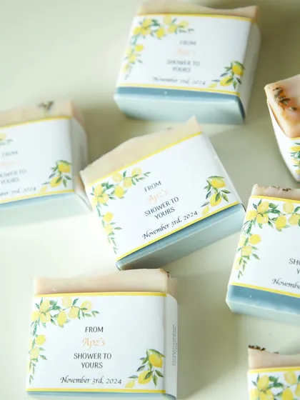 The fresh, coastal-inspired favors ready for the celebration.