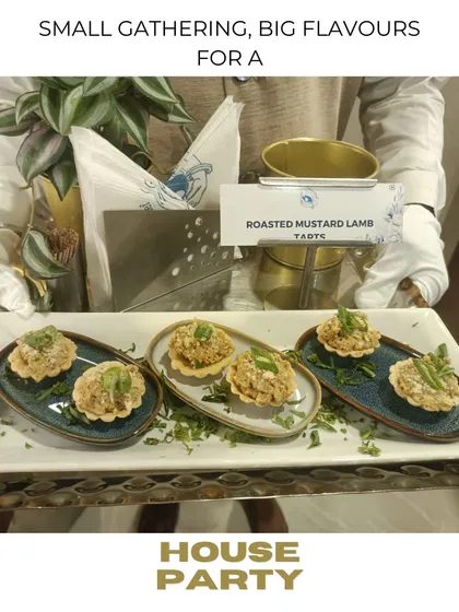 Roasted Mustard Lamb tartlets, showcasing how I bring big flavors to small gatherings and house parties.