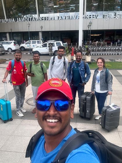 The start of our Andaman adventure! The group is all set with their luggage at the Veer Savarkar International Airport in Port Blair.