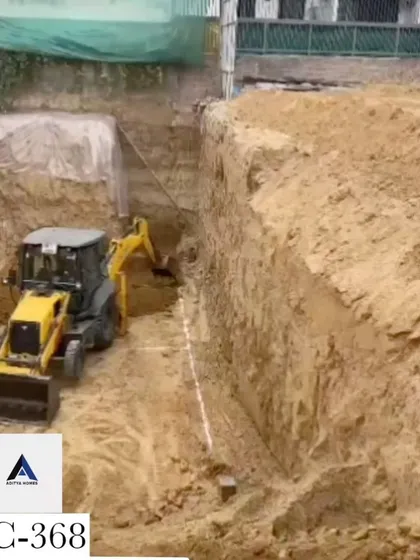 A behind-the-scenes shot of the excavation for our C-368 project, the very first step in building a dream home from the ground up.