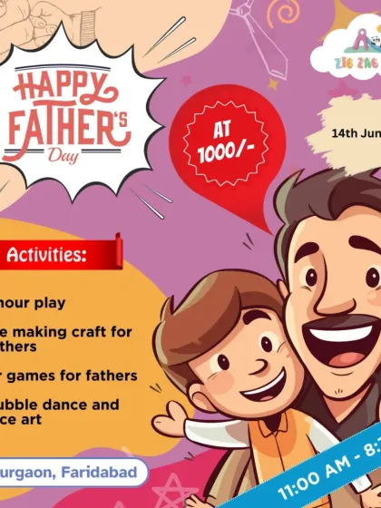We celebrated Father's Day by inviting dads to join the fun with VR games, tie-making crafts, and a bubble dance with their kids.