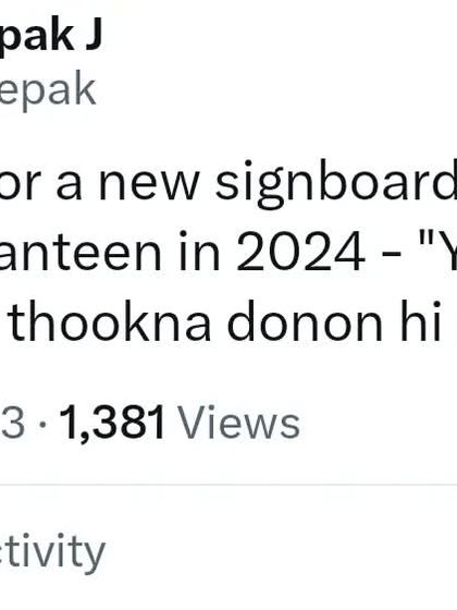 A satirical suggestion for a new sign in the Delhi High Court canteen. This is a wry comment on a specific incident, using humor to make a sharp point about decorum and respect.