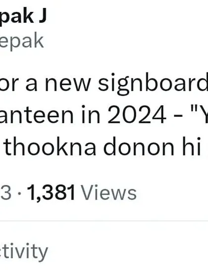A satirical suggestion for a new sign in the Delhi High Court canteen. This is a wry comment on a specific incident, using humor to make a sharp point about decorum and respect.