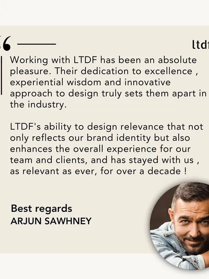 A testimonial from our client Arjun Sawhney. We believe trust is the foundation of any great project, and we are proud to build relationships based on authenticity, integrity, and a user-centric design process.