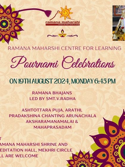 Ramana Maharshi Centre for Learning - Spiritual & Cultural Events Pournami: Full Moon Celebrations photo 10