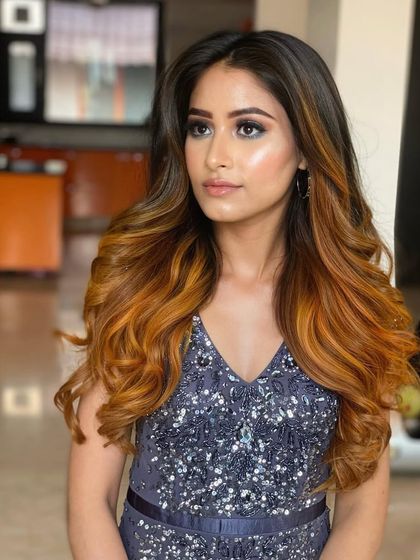Let them stare! These bouncy, voluminous curls on ombre hair are absolutely stunning and perfect for a party.