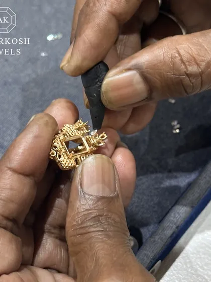 True luxury is in the details you can't see at first glance. Here, one of our master artisans is meticulously setting each diamond by hand. This level of precision and care is central to our process, ensuring every piece of custom jewellery we craft is not only beautiful but also built to last for generations.