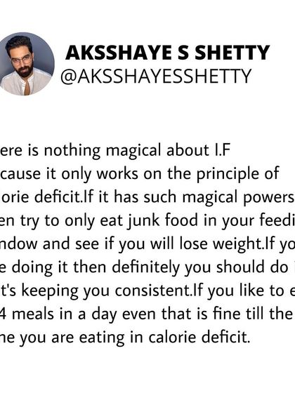 Intermittent Fasting is a popular dieting pattern, but it's not magical. It works by helping you create a calorie deficit. If it helps you stay consistent, it's a good tool, but it's not superior to other methods of calorie control.
