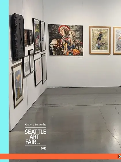 Our booth at the 2023 Seattle Art Fair, highlighting a mix of photography and works on paper.