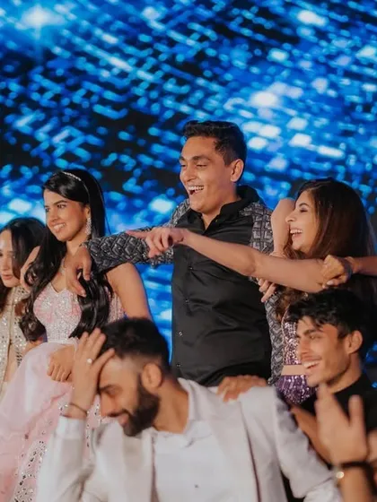 The groom squad. Only they know what they are thinking, but their performance was full of fun, inside jokes, and the kind of energy that only best friends can create.