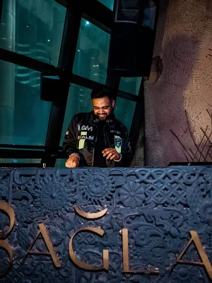 A shot of me at the beautifully carved DJ booth at Baglami. The venue itself is a work of art.