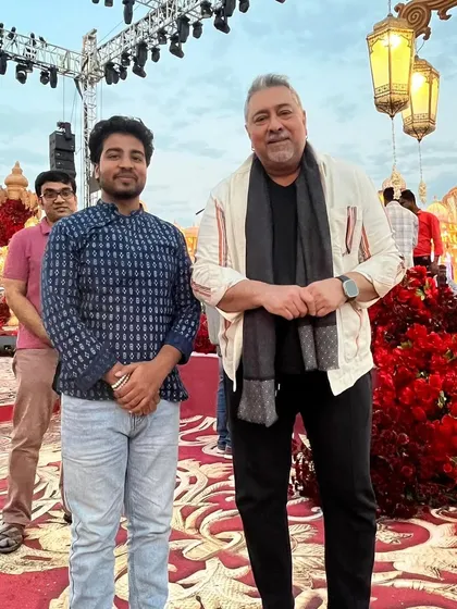 With the great Ustad Fazal Qureshi ji, a legend of the tabla.