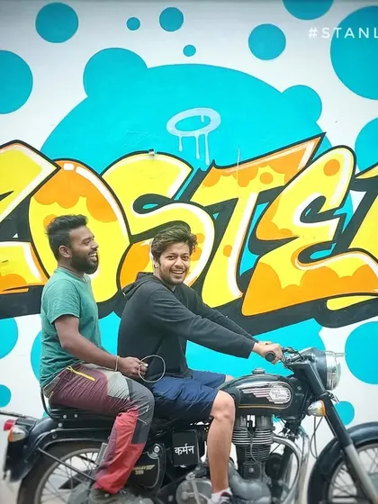 This was a dope project for Zostel in Pushkar. I created a bright, bold, and fun graffiti piece that captures the vibrant, youthful energy of the brand and its travelers. It's now a popular photo spot.
