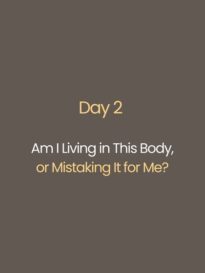 This is not a challenge, but a return. I offer one reflection a day for self-inquiry. Questions like, "If no one is watching, who am I?" or "Do I really want peace or just something nice?" There is nothing to fix, just an invitation to sit with the question and let the layers fall away.