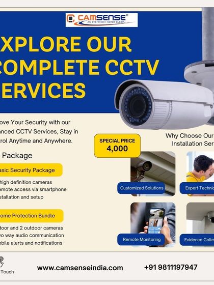 I've designed packages to fit different needs, like this Basic Security Package which includes four high-definition cameras and remote smartphone access. The price includes complete installation and setup by my expert technicians.