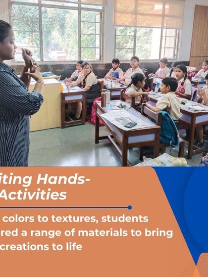 The Pidilite Workshop featured exciting hands-on activities. From colors to textures, students explored a range of materials to bring their creations to life, learning new techniques along the way.