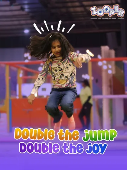 Double the jump means double the joy. Feel the weightlessness as you bounce higher and higher on our professional-grade trampolines.
