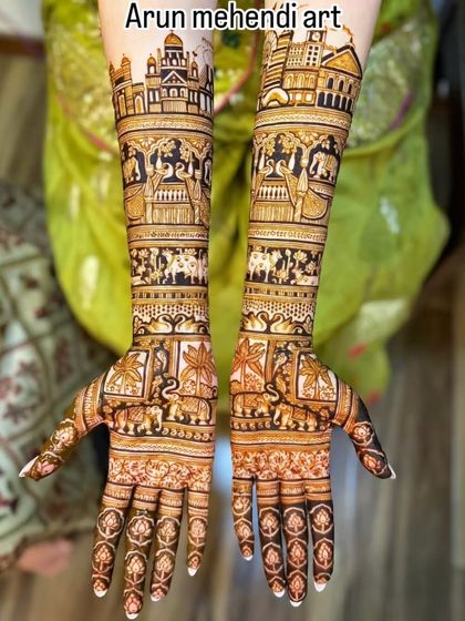 A stunning design inspired by royal architecture, with palace facades, elephants, and swans creating a grand and majestic look.