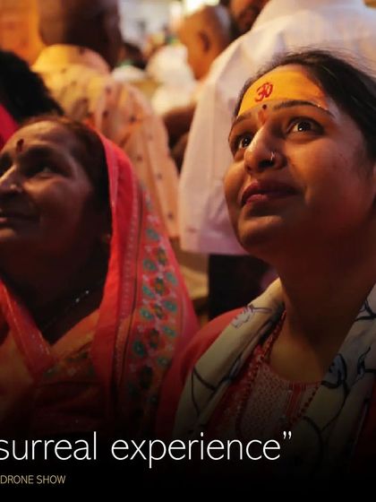 The audience in Varanasi looks on in awe, calling our show a "surreal experience." We were honored to be welcomed into this sacred city and share our art with such a warm community.