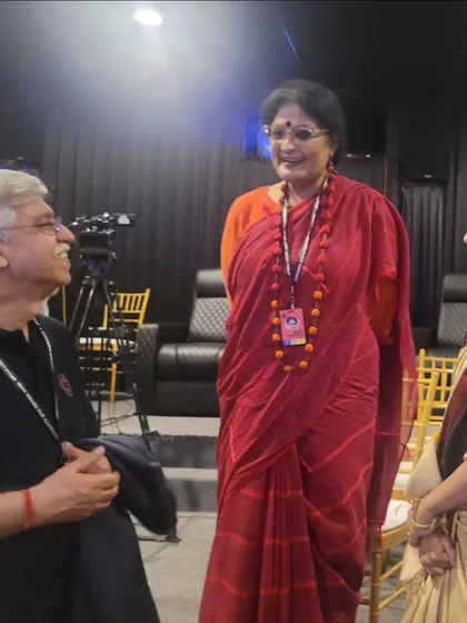 In conversation with fellow artists and organisers. These festivals are hubs of creative energy and dialogue.