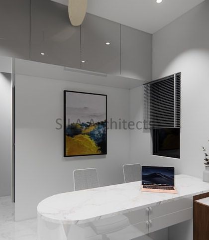 A series of 3D renders for a hospital concept. The design focuses on creating a clean, safe, and calming environment for patients and staff, from the reception area to the consultation and patient rooms.