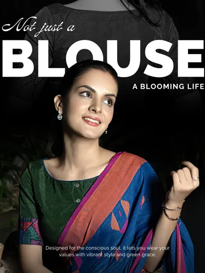 There's beauty in simplicity and even more in something made by hand. This handloom saree is a legacy wrapped in six yards of pure, breathable cotton, ethically crafted for your everyday elegance.