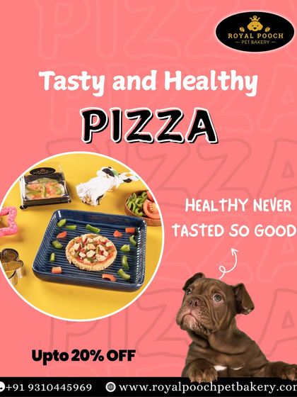 Healthy never tasted so good! This adorable pup knows that my tasty and healthy pizza is a special treat. I use only the best ingredients to ensure it's a snack that is both delicious and nutritious.