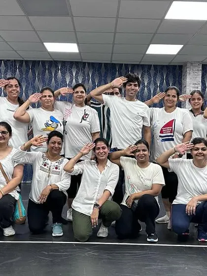 Saluting the nation! Our class celebrating Independence Day together.