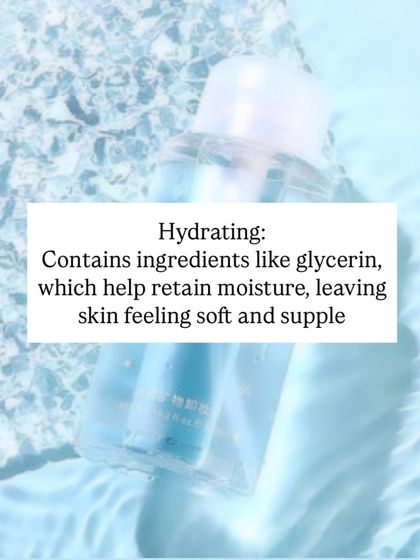 Micellar water is also hydrating. It often contains ingredients like glycerin that help skin retain moisture, leaving it feeling soft and supple.