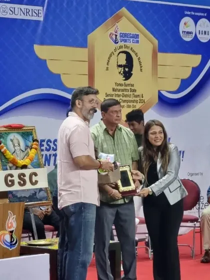 Another moment from an event where our directors shared the stage with sports dignitaries, reinforcing our academy's strong connections in the sports world.