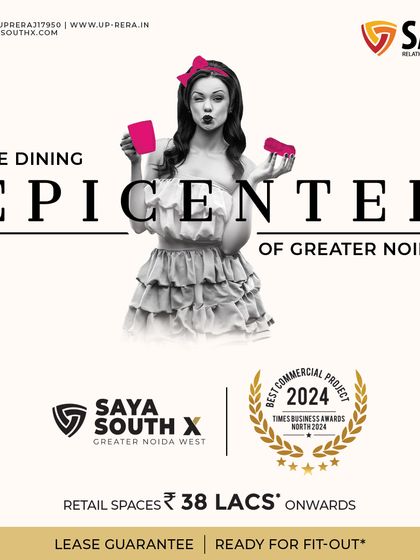 Presenting Saya South X as the dining epicenter of Greater Noida. This visual invites food and beverage brands to be part of a vibrant culinary scene with a guaranteed audience.