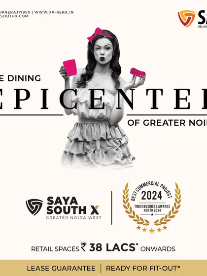 Presenting Saya South X as the dining epicenter of Greater Noida. This visual invites food and beverage brands to be part of a vibrant culinary scene with a guaranteed audience.