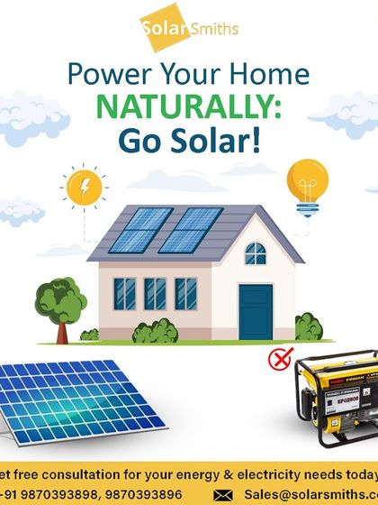 Power your home naturally: go solar. It's the clean, quiet, and efficient alternative to noisy, polluting generators.