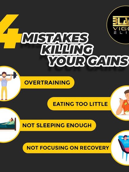 Are you making these mistakes? Avoid killing your gains by ensuring you're not overtraining, eating enough, getting adequate sleep, and focusing on recovery.