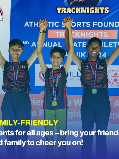 TrackNights is a family-friendly event for all ages. Bring your friends and family to cheer you on.